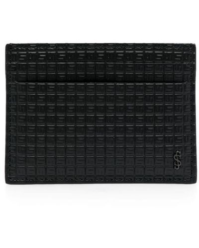 Serapian Stepan Logo-plaque Leather Cardholder - Black