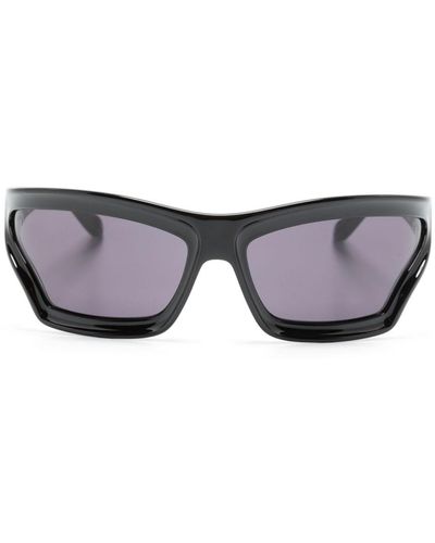 Loewe Lw40143u Biker-frame Sunglasses - Grey