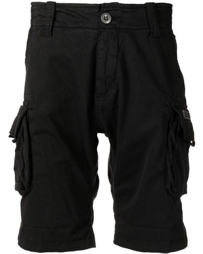 Alpha Industries Knee-length Cargo Shorts - Black