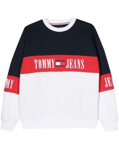 Tommy Hilfiger Colourblock Cotton Sweatshirt - Red