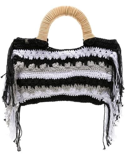 Nannacay Mini Vera Crochet Tote Bag - Black