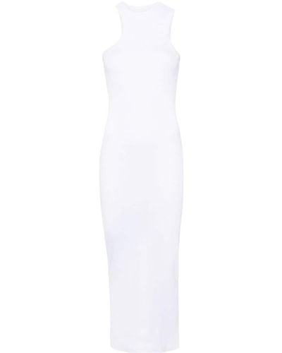 Axel Arigato Asymmetric Ribbed Midi Dress - White