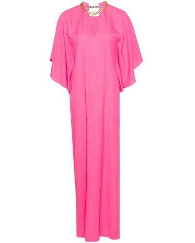 Moschino Chain-embellished Shift Dress - Pink