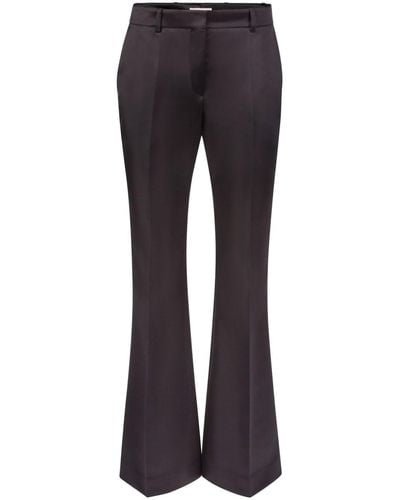 Nina Ricci Tailored Flared Satin Pants - Blue