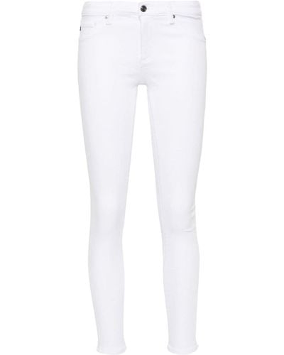 AG Jeans Halbhohe Skinny-Jeans - Weiß