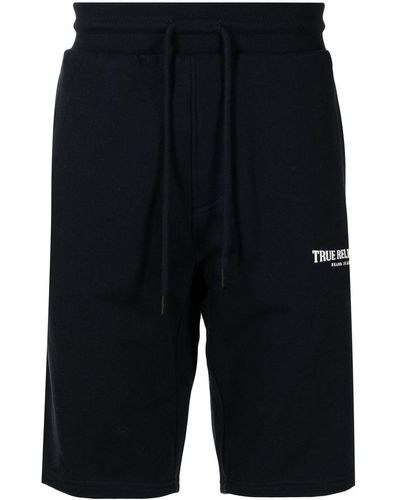 True Religion Shorts sportivi con stampa - Blu
