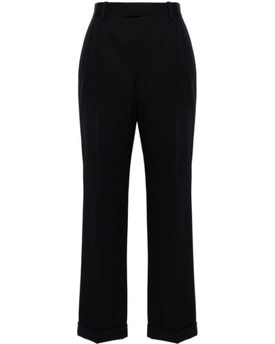 Bottega Veneta Wool-blend tapered trousers - Negro