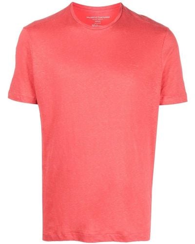 Majestic Filatures Linnen T-shirt - Roze