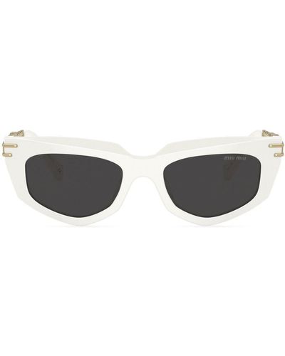 Miu Miu Chain-embellished Cat-eye Sunglasses - Black