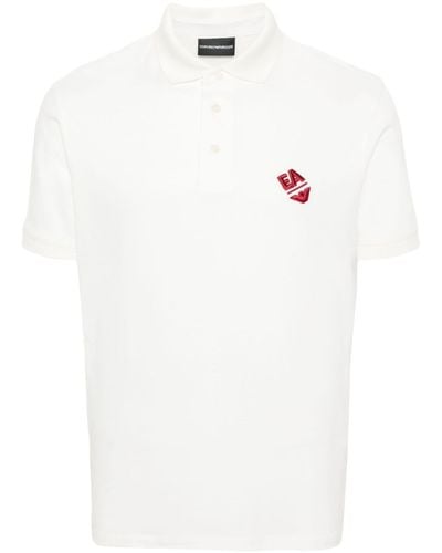 Emporio Armani Logo-embroidered Polo Shirt - White