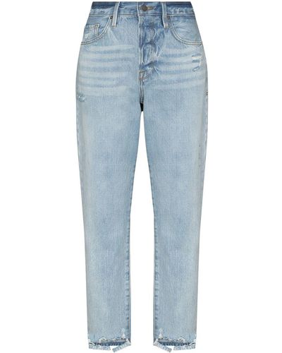 FRAME Cropped Jeans - Blauw