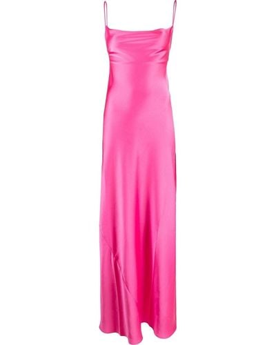 ANDAMANE Side-slit Slip Maxi Dress - Pink