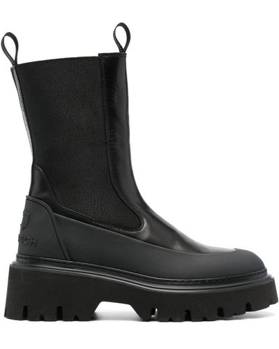 Woolrich Bottines en cuir à bout rond - Noir