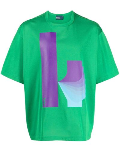 Kolor T-shirt en coton à logo imprimé - Vert