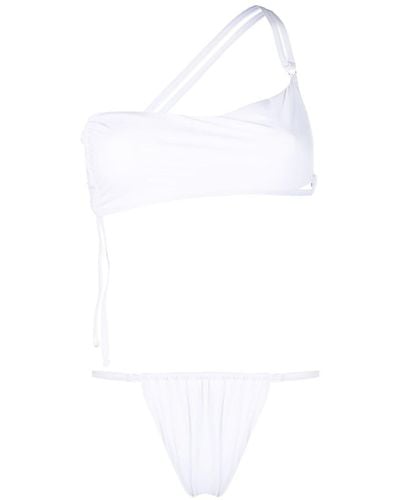 ANDREADAMO One-shoulder Bikini Set - White