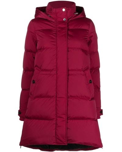 Woolrich Hooded Puffer Coat - Red