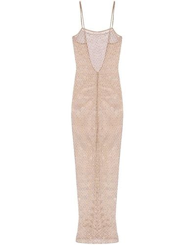 The Mannei Troyes Beaded Maxi Dress - White