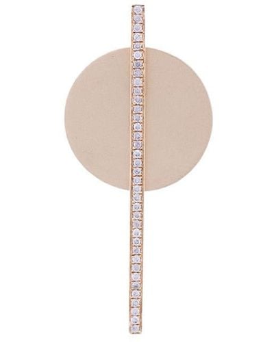 Anissa Kermiche 14 Kt Gold Grey Sapphires Crystal Embellished Disc Earring - Multicolour
