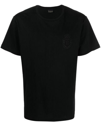 Billionaire Crest-motif Short-sleeved T-shirt - Black