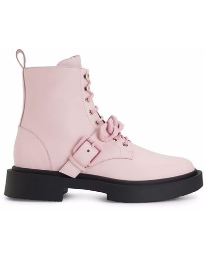 Giuseppe Zanotti Adric Chain-trim Ankle Boots - Pink