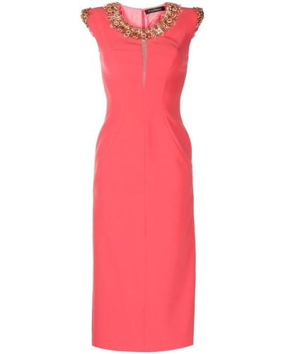 Jenny Packham Cora Crystal-embellished Midi Dress - Pink