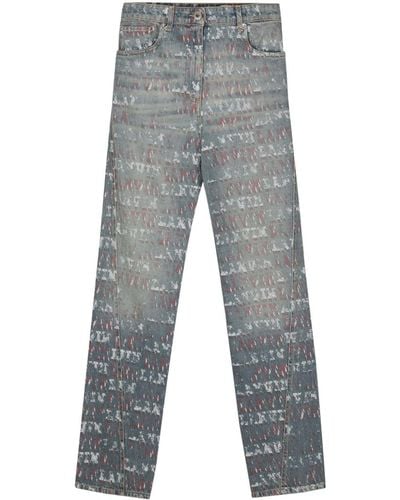 Lanvin X Future Mid-rise Straight Leg Jeans - Grey