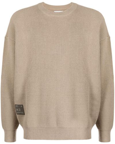 Chocoolate Logo-patch Ribbed Jumper - Natural
