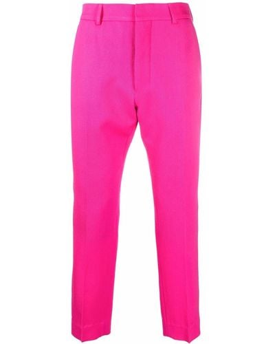 Ami Paris Tailored Wool Trousers - Pink
