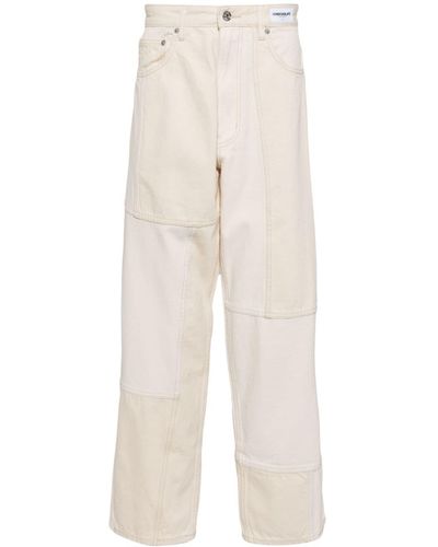 Chocoolate Panelled Straight-leg Jeans - Natural