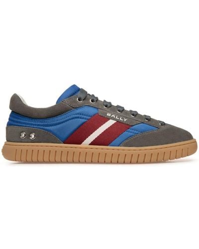 Bally Player Stripe-detail Trainers - Blue