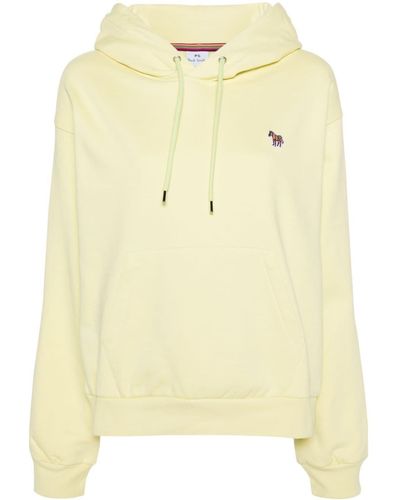 PS by Paul Smith Zebra-patch Cotton Hoodie - Yellow