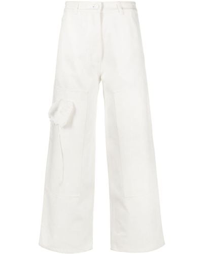 Cecilie Bahnsen Susan Straight-leg Jeans - White