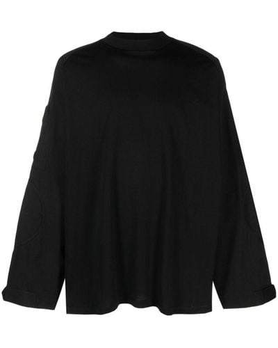 032c Multiple-patches Organic Cotton Sweatshirt - Black