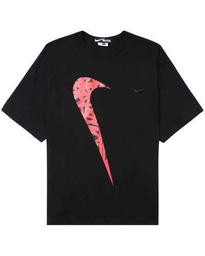 COMME DES GARÇON BLACK T-shirt con stampa X Nike - Nero