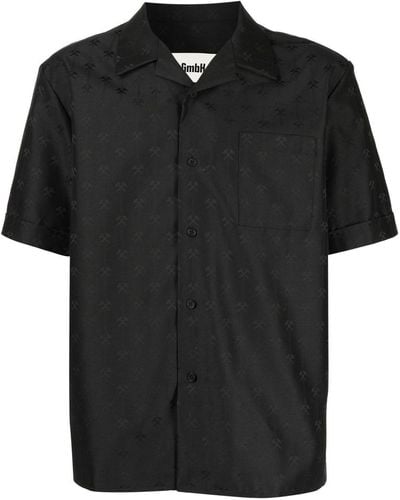 GmbH All-over Logo Print Shirt - Black