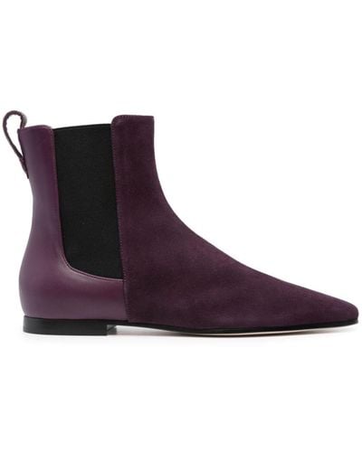 Fabiana Filippi Pointed-toe Flat Ankle Boots - Purple