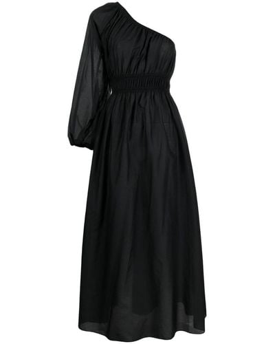Matteau Single-sleeve Maxi Dress - Black