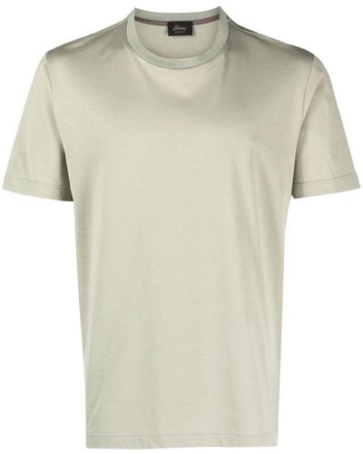 Brioni T-shirt uni à manches courte - Vert