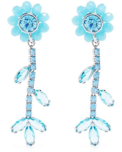 Shrimps Pendientes con colgante floral - Azul