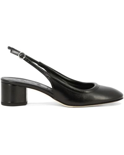 Aeyde Romy 55mm Leather Court Shoes - Black