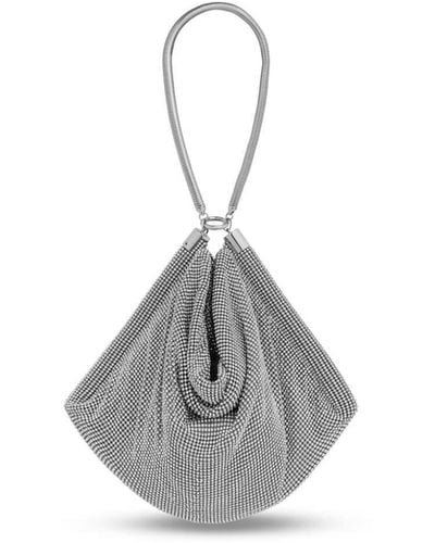 Rabanne Metallic Clutch Bag - Grey