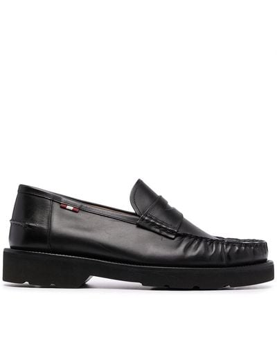 Bally Noah Leather Loafers - Black