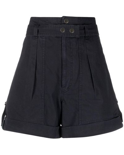 Isabel Marant High-waist Flared Bermuda Shorts - Blue