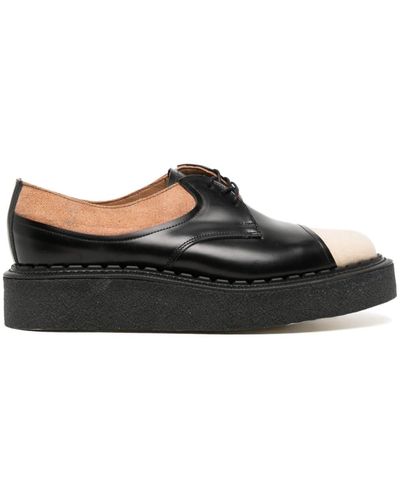 Comme des Garçons Colour-block Leather Oxford Shoes - Black