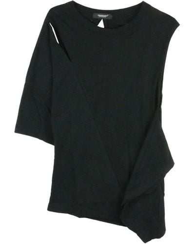 Undercover Asymmetrisch T-shirt - Zwart