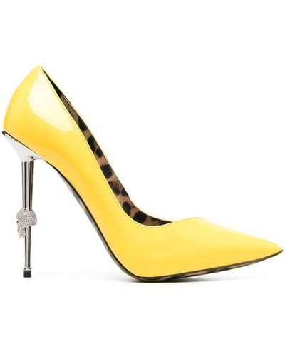 Philipp Plein Decollete 120mm Patent Court Shoes - Metallic