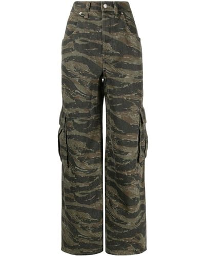 Alexander Wang Jeans mit Camouflage-Print - Grün