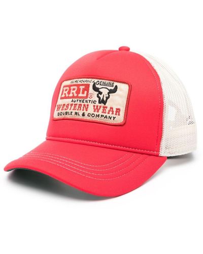 RRL Logo-patch Trucker Cap - Pink