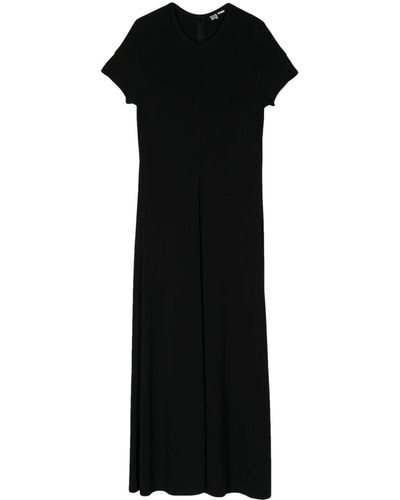 Totême Short-sleeved long T-shirt dress - Nero