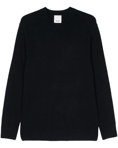 Allude Long-sleeved Sweater - Black